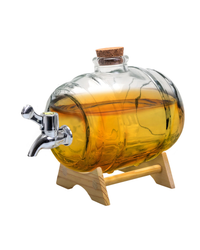 Crystal Liquor Dispenser Barrel - 1 liter